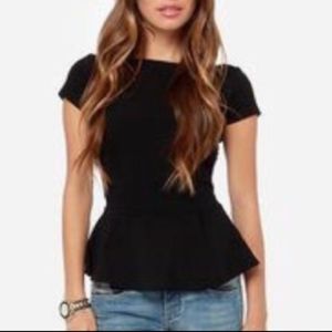 Express Cap Sleeve Peplum Top